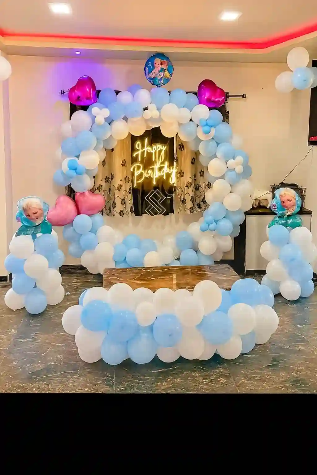 Elsa Theme Frozen Backdrop Ring Decor